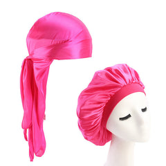 PINK DOO RAG AND BONNET SET